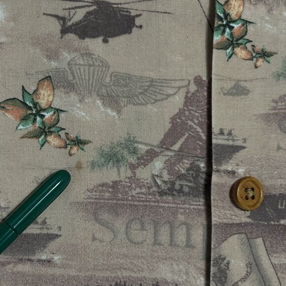 Kamp Camp Shirt Men's 2XL Cotton Beige Multi Hawaiian Tropical Button Up - Picture 10 of 17